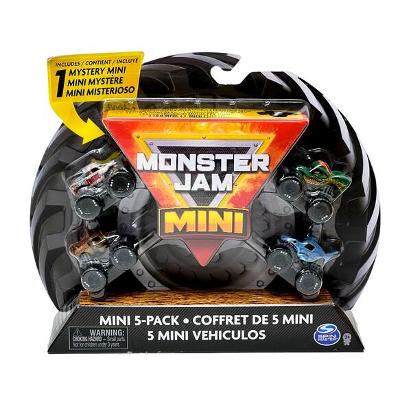 Spin Master Monster Jam Mini 5-Pack Collectible Monster Trucks 1:87 Scale NEW - Picture 1 of 9